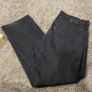 Levi's Dark Gray Straight Jeans for Men